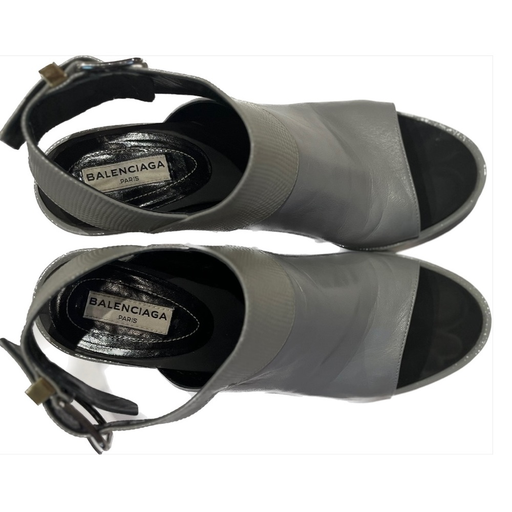 Balenciaga ‘Glove’ Gray Leather Slingback Heels Sandals US 7 - Picture 7 of 7
